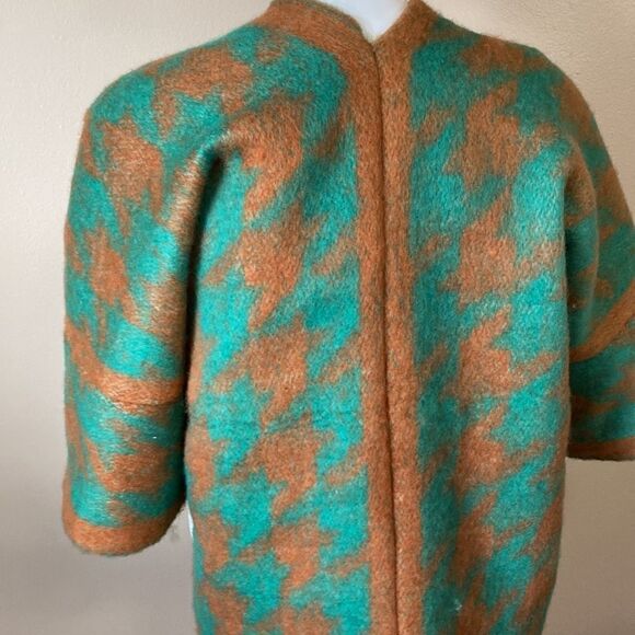 NWOT Warm Long Knit Tassel Winter Cardigan - Green & Chestnut - Picture 10 of 15